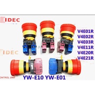 IDEC YW1B-V4E01R-V4E10R-V4E11R-V4E02R-V4E20R-V4E03R-V4E21R-V4E12R-V4E30R Emergency Push Button Switc