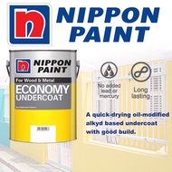 1L Nippon Economy Undercoat Paint White Colour For Wood &amp; Metal Undercoat Cat Kayu &amp; Besi , Undercoat Cat Minyak 1Liter