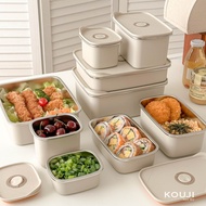 KOUJI |304 Stainless Steel Fresh-Keeping Box Lunch 304 Microwave Refrigerator Thermal Insulation Sta