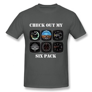 Aviation Graphic Print Cotton T-Shirt 6 Pack