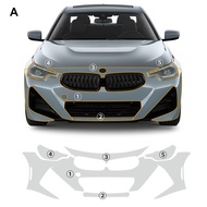 สำหรับ BMW 2ชุดตกแต่งรถยนต์ M240I M230I M220I 2022-2023ฟิล์มป้องกันโปร่งใส Airspeed TPU โปร่งใสฟิล์ม