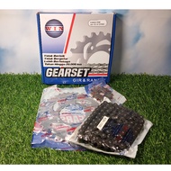 WIN - Front and Rear Gear Set + Chain Force 1 F1 FIZR 428H-100L 14T-39T