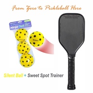 Hot Style Enhance Pickleball Ninja Ball + Sweet Spot Training Paddle -  Silent Pickleball - Foam Pic