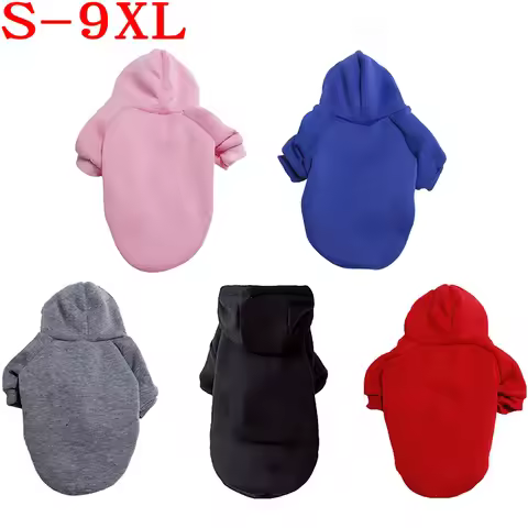 Solid Dog Jacket Coat Hoodies Sweatshirt pet Clothes for Samll Medium Large Dogs Labrador French Bul