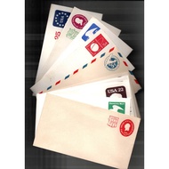 10 Embossed Stationary Prepaid Vintage Envelopes 2-cents to 25-cents Mint All Different