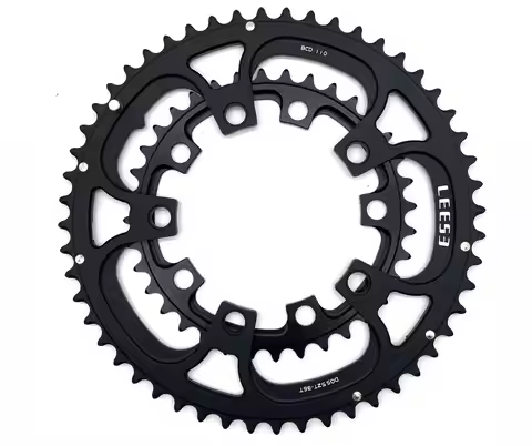 AEROWERK Leese Road Bike Chainring 110BCD Chainring 50-34T 52-36T 53-39T,5 Arm Bicycle Crank Chainwh