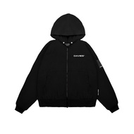 Áo khoác kaki có mũ nam nữ DAVIES màu đen form rộng đẹp Hooded Jacket local brand | D31-AK1