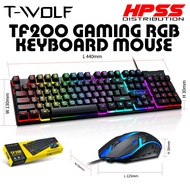 T-WOLF GAMING KEYBOARD TF200 / T20 / TF230 GTX300 G21B USB RGB LED KEYBOARD LED G21 K511 K613 G700 L