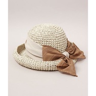 Special Offer ONM01745 Japan CA4LA Big Bow Streamer Sun Hat Straw Hat Sunscreen Top Hat