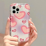 🔥Samsung Case🔥รักหัวใจ ซิลิโคนนิ่ม ใส เคสโทรศัพท์มือถือ For Samsung A04E A14 A13 A11 A10S A52S A52 A02 A12 A71 A21S A30S A50 A20 A22 A32 A33 A34 A53 A54 S22 S20 S21 S23 Ultra Plus SE กันกระแทก ใส เคส