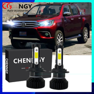 สำหรับ Toyota HILUX Revo 125 2016 2017 2018-2021 ไฟหน้ารถด้านหน้าหลอดไฟ-V4 6000K ชุดหลอดไฟ LED เปลี่