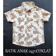 KEMEJA KATUN CHILDREN'S BATIK SHIRT COTTON TC 247 BROWN