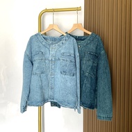 ARO - ANKLE OVERSIZED JEANS JACKET FOR WOMEN WINKLE JACKET