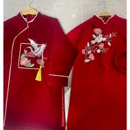 Red ao dai for girls in grades 1,2,3,4,5,6