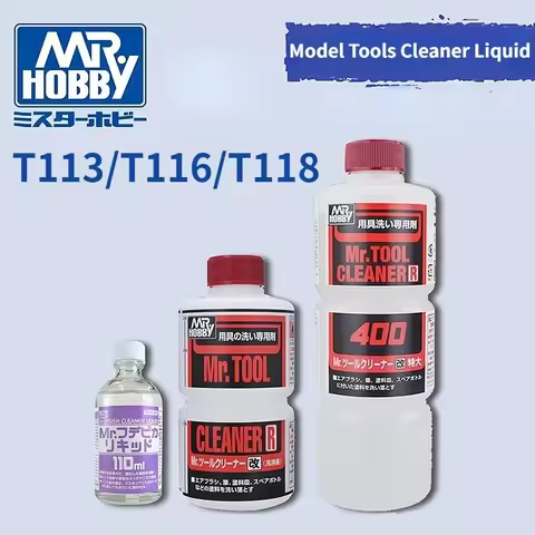 MR.HOBBY T113/T116/T118 Model Tool Cleaner Liquid Solution Airbrush Cleaning Tools for Assembly Mode