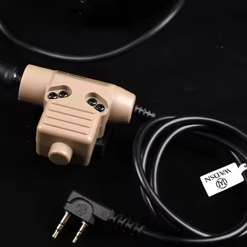 WADSN Military Tactical U94 PTT 7.0 Plug Headset Adapter For COMTAC Earmor Baofeng Kenwood Walkie Ta
