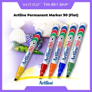 [Weststar TAS] Artline Permanent Marker Artline 90 Artline Marker - CHISEL / FLAT (Set of 6pcs)