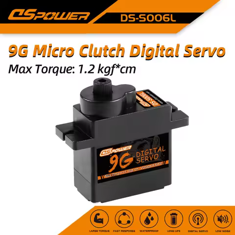 DSpower 9g Mini Micro clutch Servo Motor for 450 Helicoper SCX24 RC Car WLtoys k969 k989 k999 Mini Q