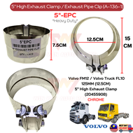 5"-EPC  Volvo FM12 / Volvo Truck FL10 Klip Paip Ekzos *125MM* 5" High Exhaust Clamp  Exhaust Pipe Cl