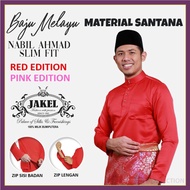 [RED/PINK SET] Baju Melayu Nabil Ahmad 2022 SANTANA by JAKEL Baju Melayu Raya Cekak Musang Slim Fit Direct HQ PosT