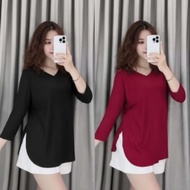 JUMBO WOMEN'S T-SHIRTS 7/8 JUMBO LONG OVAL T-SHIRTS WOMEN'S T-SHIRTS baju perempuan baju t shirt per