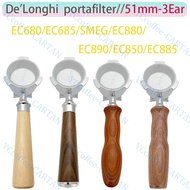 51mm Portafilter with Double Spout for Delonghi EC680/EC685/SMEG Coffee Maker