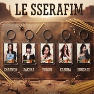 LE SSERAFIM Acrylic Keychain Set - Chaewon Sakura Yunjin Kazuha Eunchae