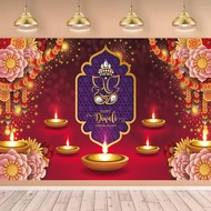 Happy Diwali Backdrop, Happy Diwali Festival Banner with India Festival of Lights Backdrop, Diwali P