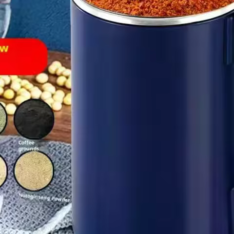 Portable Coffee Grinder Food Grinder 500ML 8 Blades Multipurpose Fine Grinder Crusher Pepper Grinder