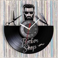 12 Inch Barber Shop LED Wall Clock with 7 Luminous Modes Silent Non Ticking Hipster Men Vintage Deco