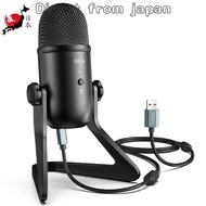 FIFINE USB Microphone Condenser Microphone Unidirectional with 3.5mm earphone jack Adjustable input and output volume Rotatable microphone stand angle 360° adjustable AB type USB cable Computer Microphone Skype Discord Zoom Recording Live Streaming Game L