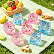 Fruit Ice Cube Square Squishy, Crystal Clear Jelly Appearance Creative Squeeze Toy, Refreshing Fruit
