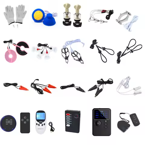 Electric Shock Pulse Nipple Sucker Enlarger Nipple Clamp Clitoris Stimulate Breast Enlarger SM Adult