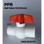 WHITE PPR PIPE FITTINGS BALL VALVE PN25 20mm
