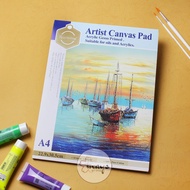 Artist Pad Canvas Pad A4 10 Sheets - Canvas Book - Canvas Book for Painting, Drawing, Painting, and 