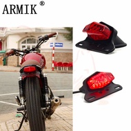 Universal Motorcycle Tail Light Motorcycle retro License Plate Tail Light Brake Light Modification L