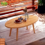 Oval wooden table, coffee table, coffee table, multi-purpose sofa table 8