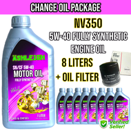 5w-40 Fully Synthetic Engine Oil 8L with Oil Filter Nissan NV350 Change Oil Bundle Package BN30a