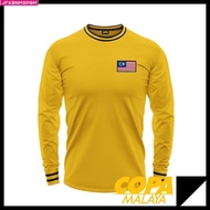 JfKbnmsp6m(READY STOCK) Jersi Bola Sepak Retro MALAYSIA 1970 Yellow Football Shirt Harimau Copa Malaya Cotton Jersey