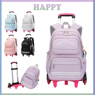 beg roda sekolah Large capacity lightweight backpack primary school girl拉杆書包 school bag trolley