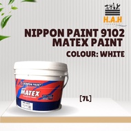 [1pcs] 7L Nippon Paint 9102 MATEX Paint [White]