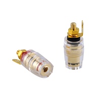 2PCS M4*33 Banana Connector 4mm Thread Amplifier Speaker Spade Terminal Binding Post Banana Plug Soc
