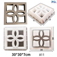 Breeze Block Concrete Mould，Hollow Partition Wall Block Mould，Acuan Blok Dinding Sempadan  Petal Flo