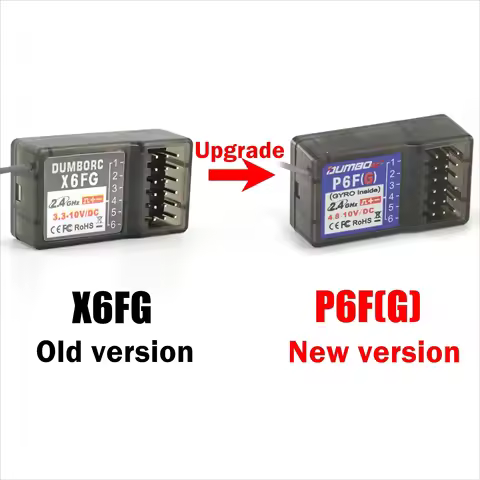 DUMBORC P6FG P6FG X6DCG P6F Mini 2.4G 6CH Receiver with Gyro for X6 X4 Transmitter Remote Controller