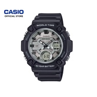 Casio General AEQ-120W-7AV Black Resin Band Men Watch