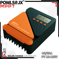 Powlsojx MPPT Charge Controller 40A 60A Controller 18V-100V Solar Panels 12V 24V PV Regulator For Le