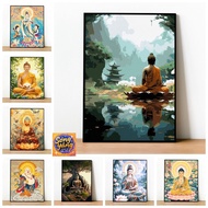SY-stretched frame-32*40/40*50cm/50-60cm Buddhist digital painting 40x50cm stretched frame