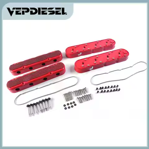 2pcs LS Gloss Red Valve Covers For GM Chevy LS LS1 LS2 LS3 LS7 LSX Engine Part# 241-183 241183 Car R