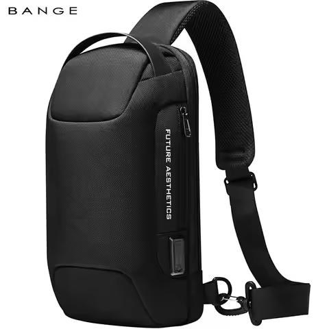 BANGE Business Crossbody Bag Men Portable Shoulder Messenger Bags Male Waterproof Travel Short Trip 