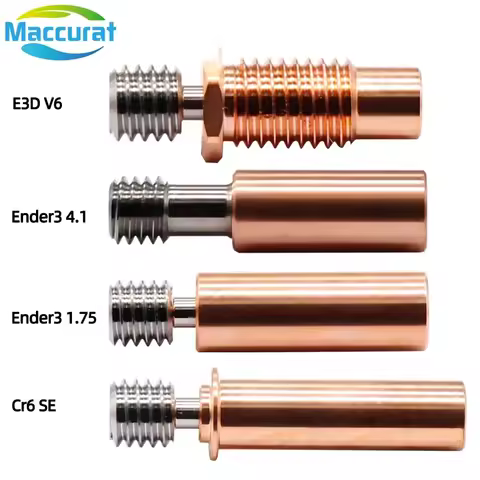 Bi-Metal V6-Crazy CR6 SE CR10-Tcrazy MK8 E3D Heat Break Copper & Stainless Steel All-Metal For 3D Pr